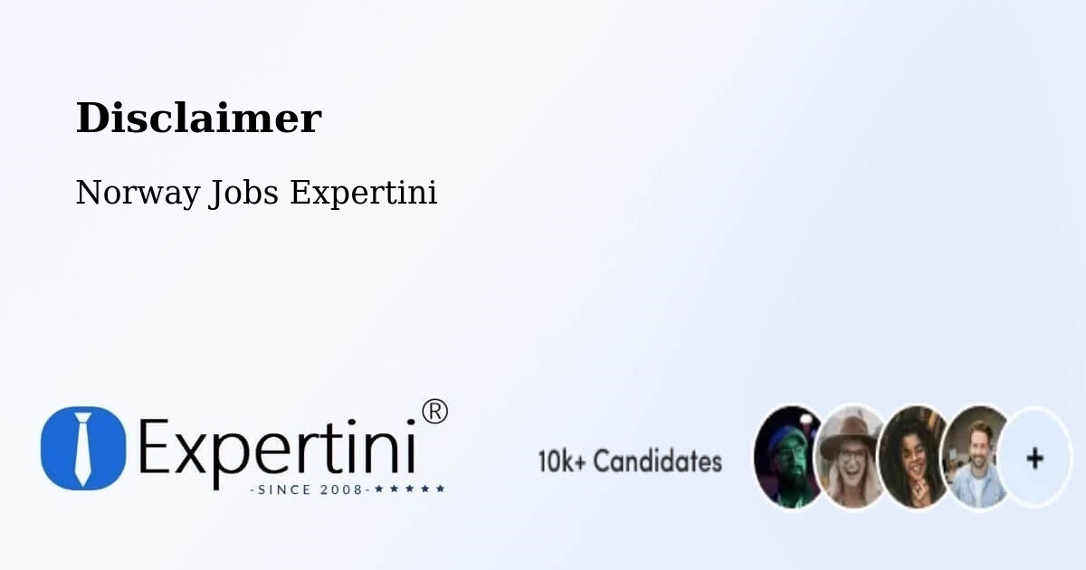 Disclaimer – Asker - Norway Jobs Expertini